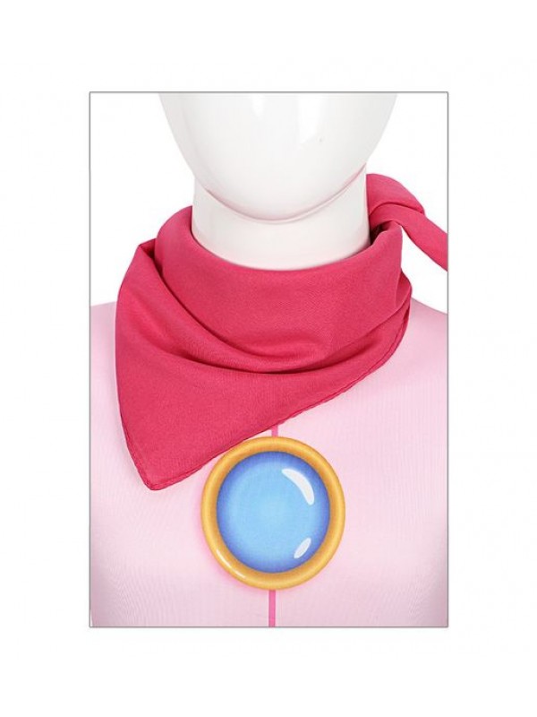 Simil Peach Costume Carnevale Bambina Vestito Tuta Principessa Cosplay PEACH04
